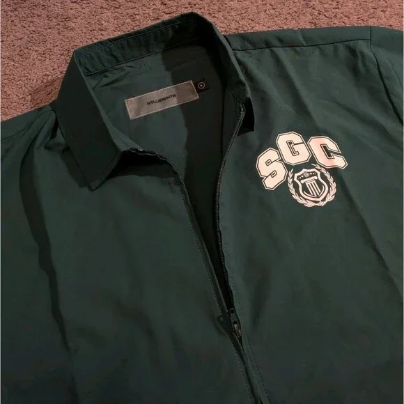 Students Golf Baker Cabana Short Sleeve Shirt Green NEW WITH TAGS! Men's S